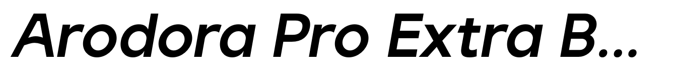 Arodora Pro Extra Bold Italic